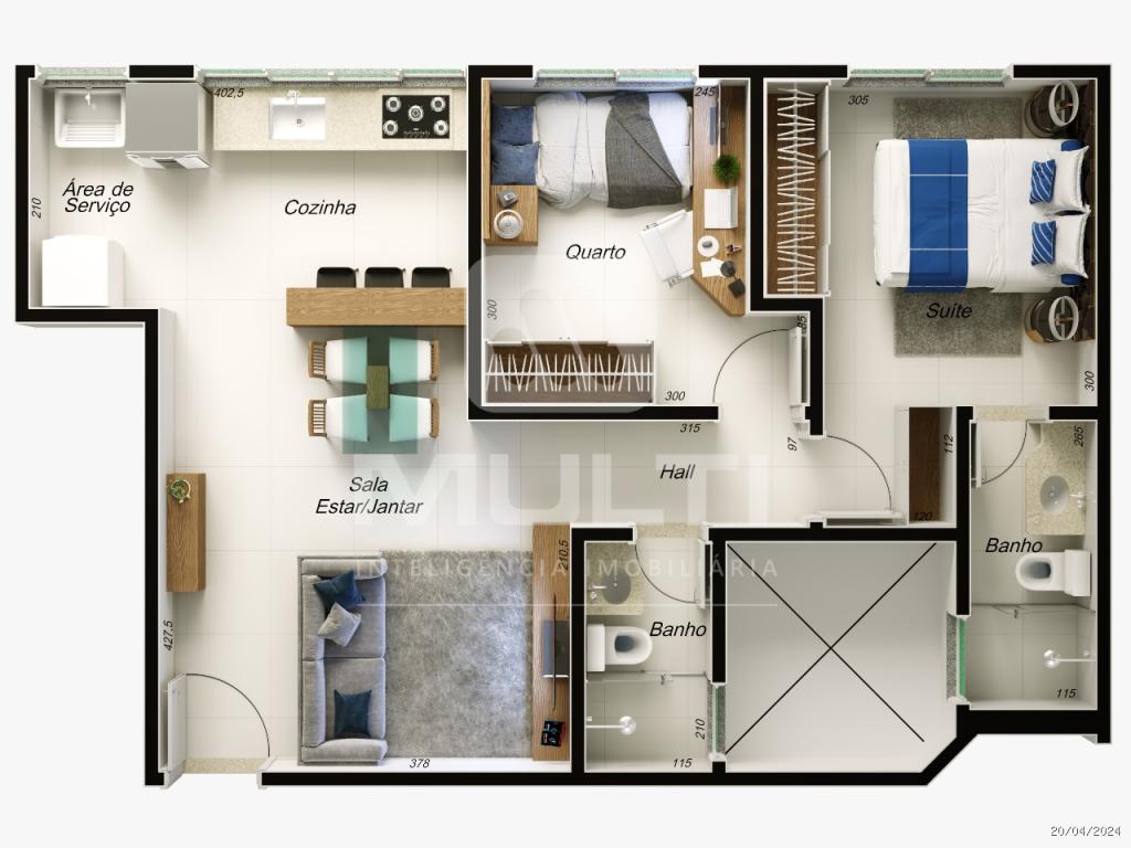 Apartamento à venda com 2 quartos, 51m² - Foto 4