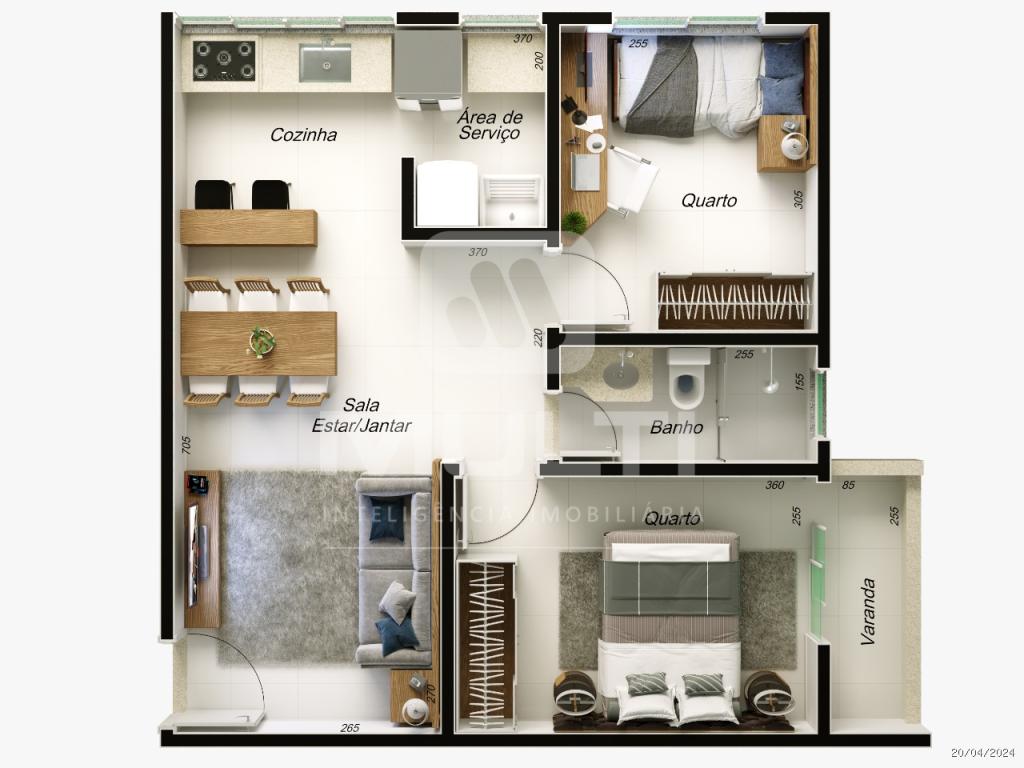Apartamento à venda com 2 quartos, 51m² - Foto 6