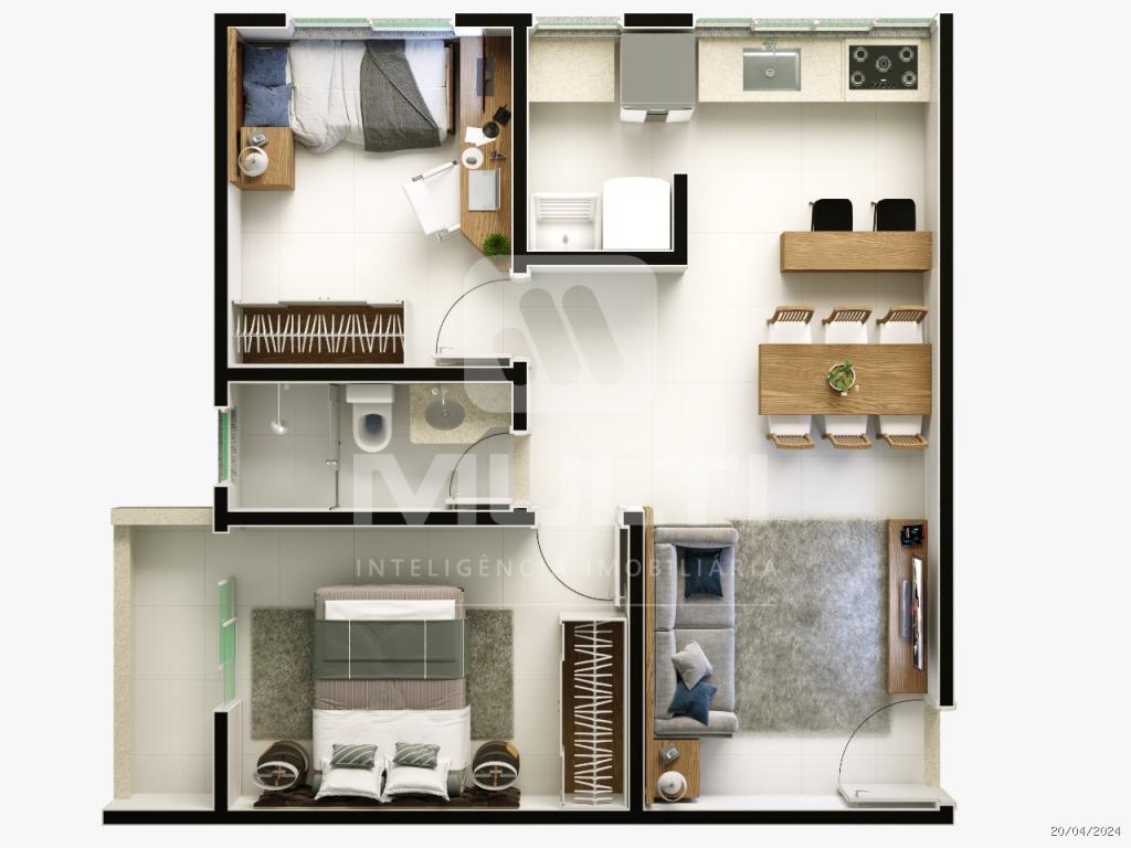 Apartamento à venda com 2 quartos, 51m² - Foto 7