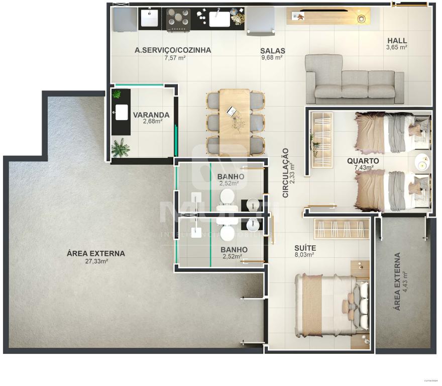 Apartamento, 2 quartos, 52 m² - Foto 11