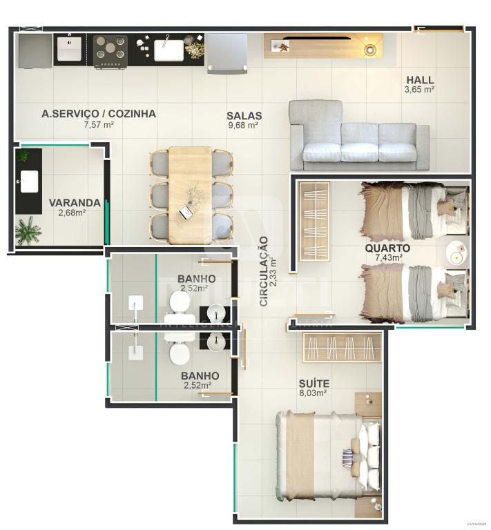 Apartamento, 2 quartos, 52 m² - Foto 12