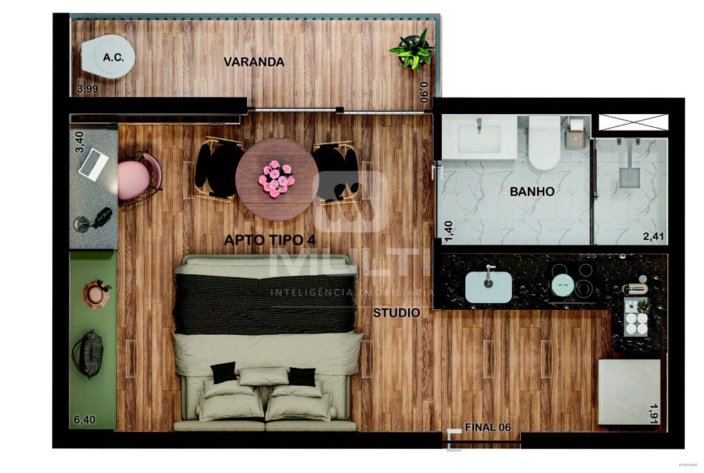 Apartamento à venda com 1 quarto, 27m² - Foto 19