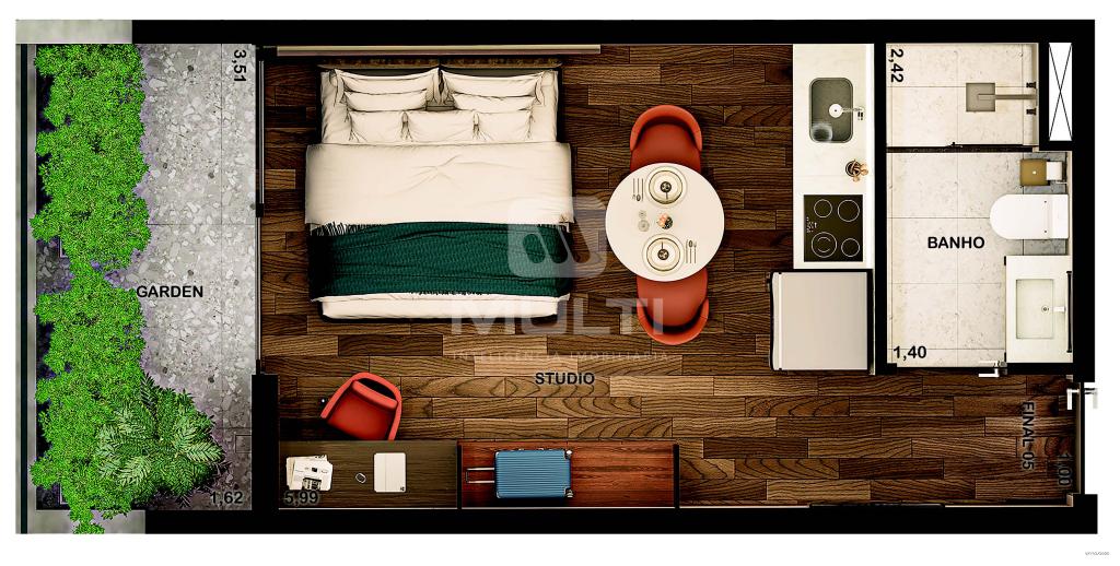 Apartamento à venda com 1 quarto, 27m² - Foto 22