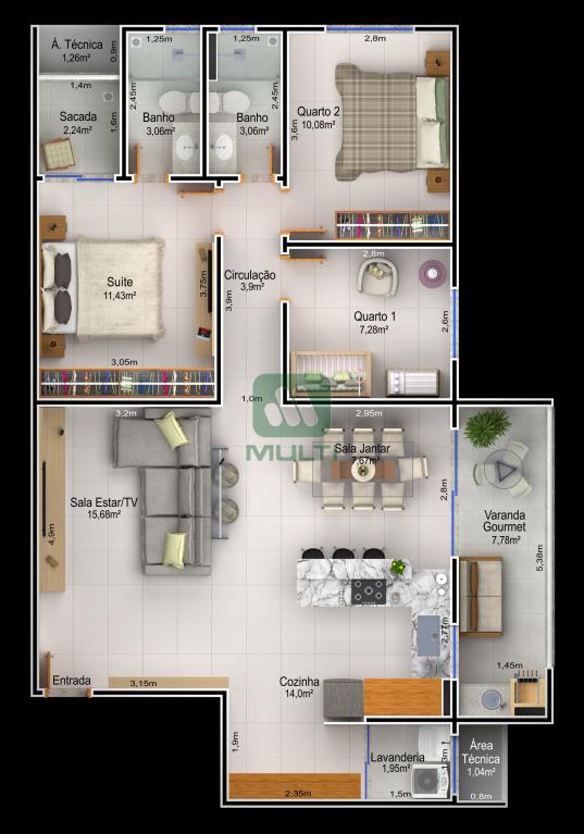 Apartamento à venda com 2 quartos, 100m² - Foto 10