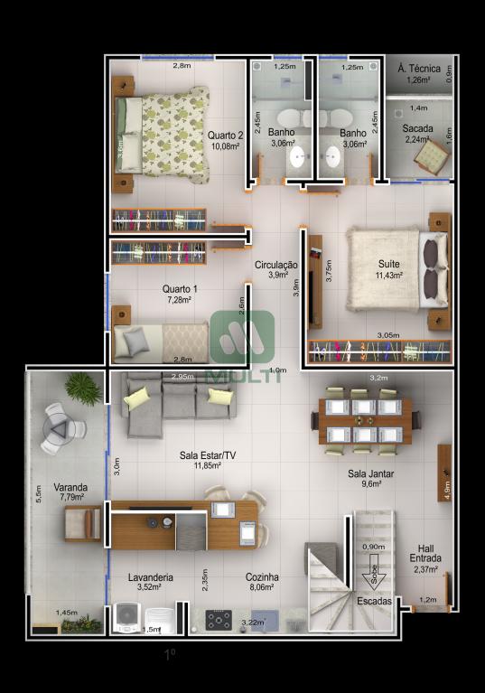 Apartamento à venda com 2 quartos, 100m² - Foto 11