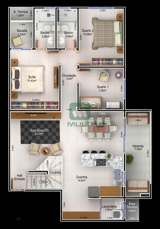 Apartamento à venda com 2 quartos, 100m² - Foto 13