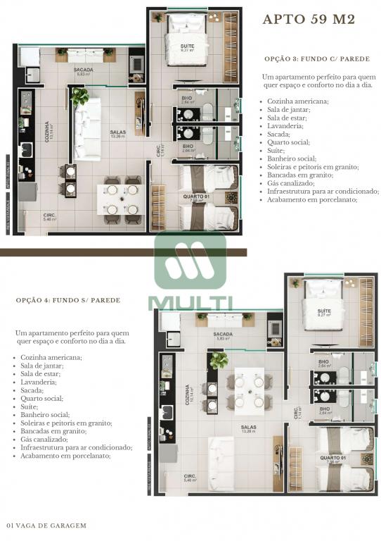 Apartamento à venda com 2 quartos, 59m² - Foto 6