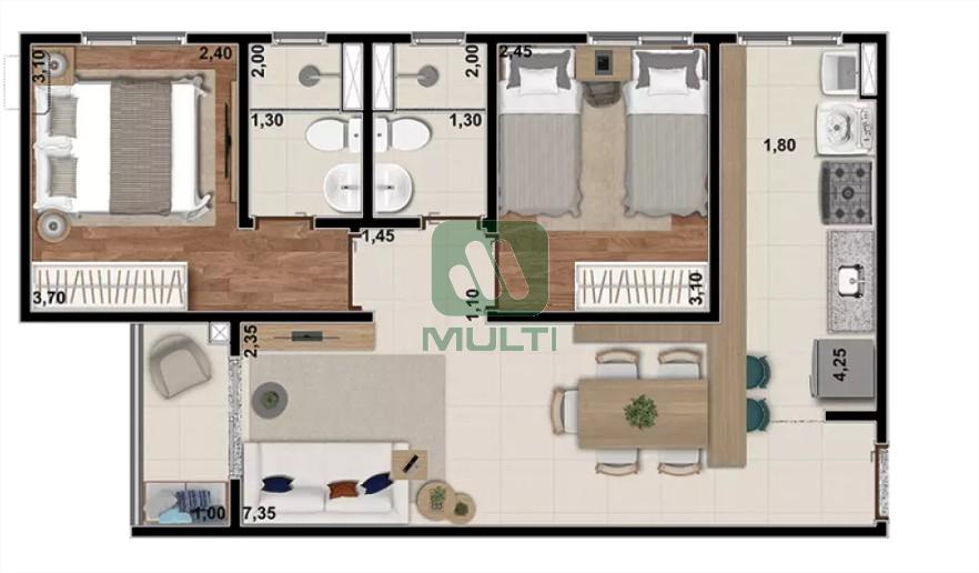 Apartamento à venda com 2 quartos, 55m² - Foto 2