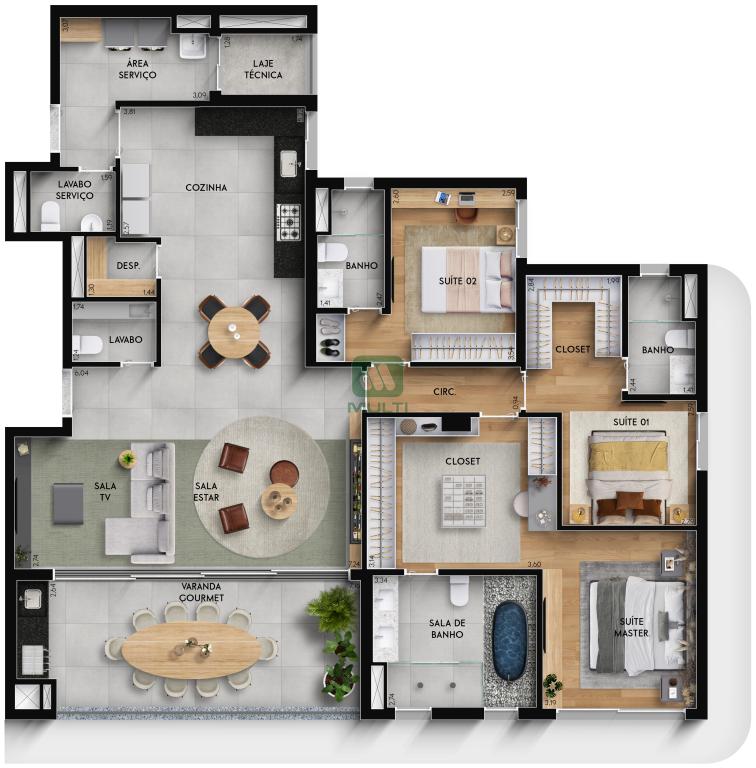 Apartamento à venda com 3 quartos, 169m² - Foto 20