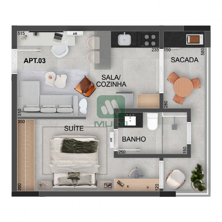 Apartamento à venda com 1 quarto, 43m² - Foto 6