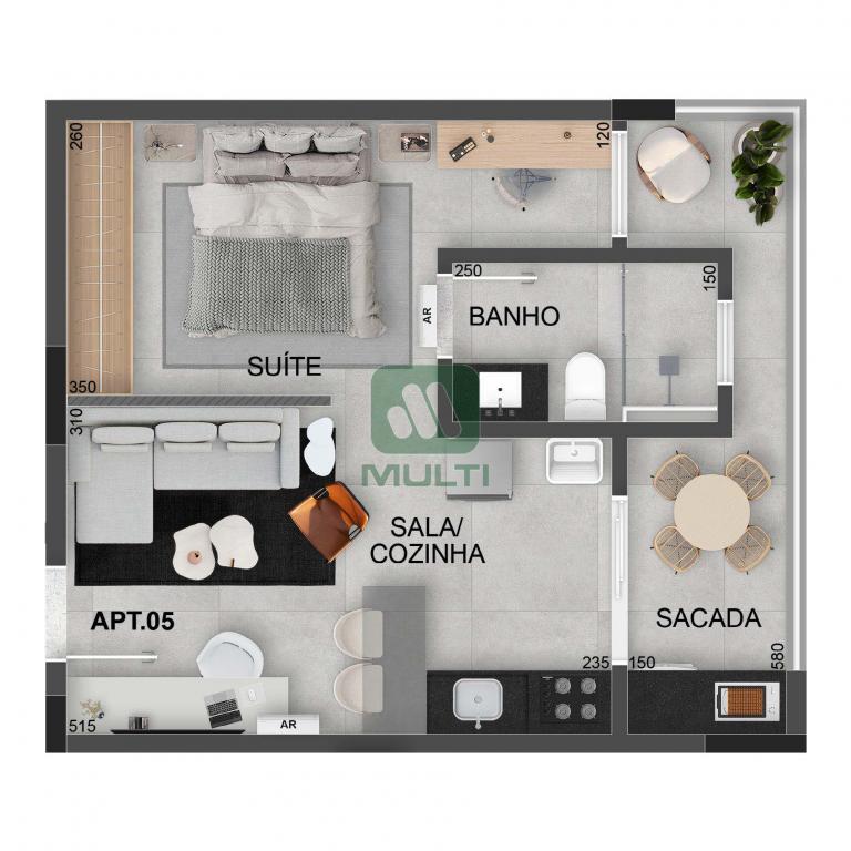 Apartamento à venda com 1 quarto, 43m² - Foto 8