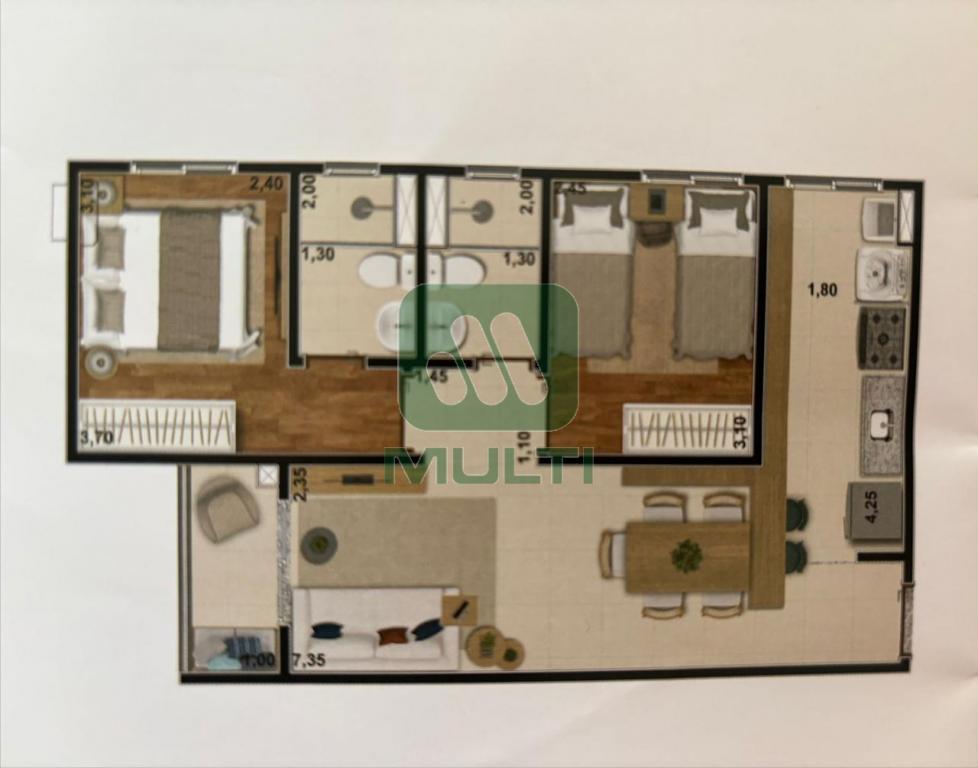 Apartamento à venda com 2 quartos, 55m² - Foto 2